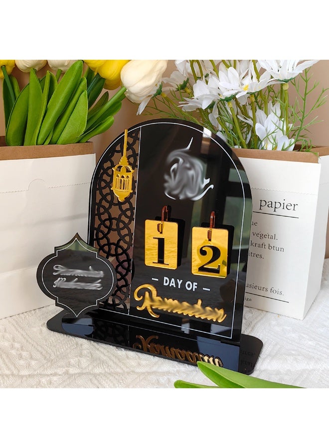 Desktop 3D Combination Golden Moon Acrylic Festive Decoration Stand - Image 3